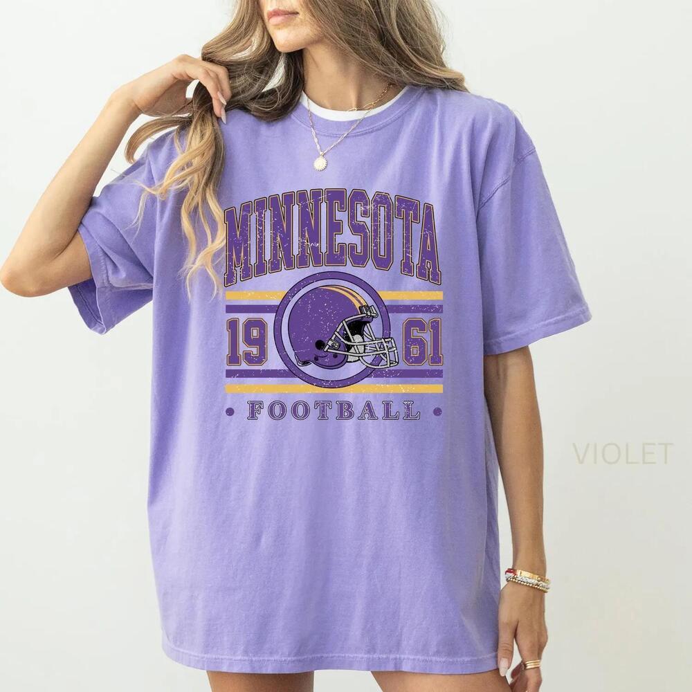 Minnesota Football Fan Men Women Kids Game Day Sports Gear Viking Apparel Tee